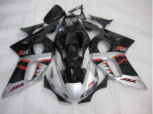 Inyección Kit Carenado Moto R6 1998-2002 - Negro Plata Inyección Kit Carenado Moto R6 1998-2002 - Negro Plata