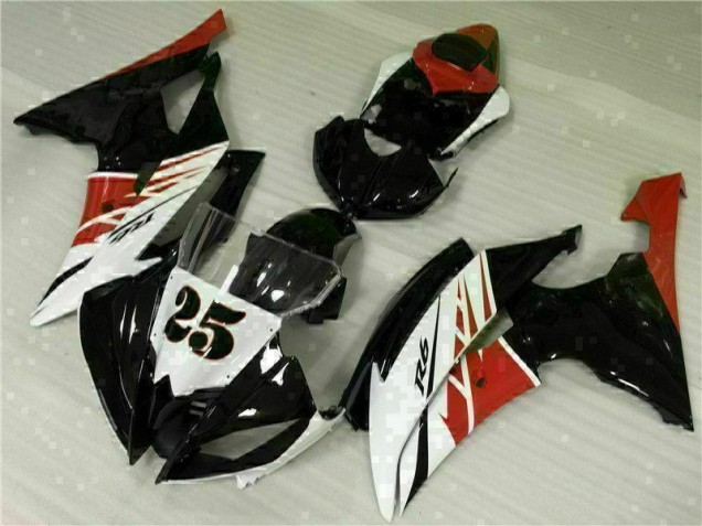 Inyección Kit Carenado Moto R6 2008-2016 - Blanco Negro