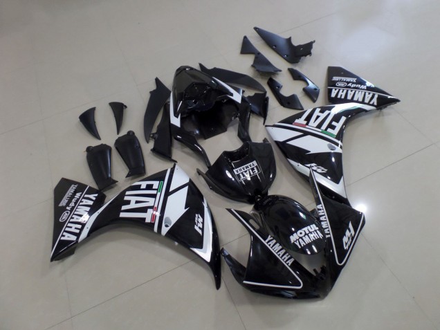 Inyección Kits Carenado Moto R1 2012-2014 - Negro Blanco Fiat