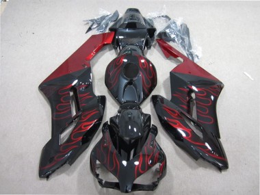 Kit Carenado ABS Completo CBR 1000 RR 2004-2005 - Negro Rojo Llama
