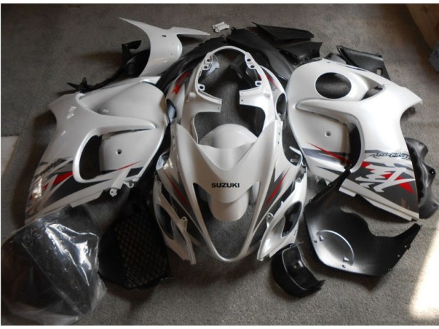 Kit Carenado ABS Completo GSXR 1300 Hayabusa 2008-2019 - Blanco Negro Kit Carenado ABS Completo GSXR 1300 Hayabusa 2008-2019 - Blanco Negro
