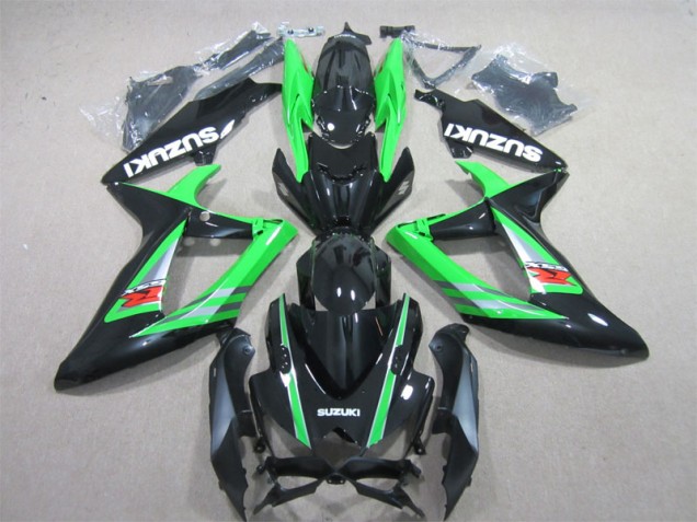Kit Carenado ABS Completo GSXR 600 K6 2006-2007 - Negro Verde Kit Carenado ABS Completo GSXR 600 K6 2006-2007 - Negro Verde