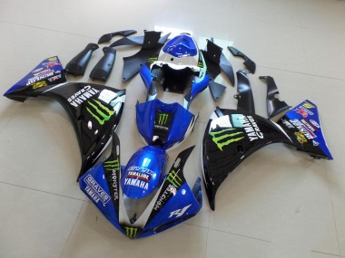Kit Carenado ABS Completo R1 2012-2014 - Azul Negro Monster