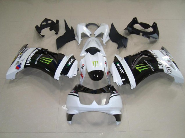 Kit Carenado ABS Completo ZX 250R 2008-2012 - Negro Blanco Monster Kit Carenado ABS Completo ZX 250R 2008-2012 - Negro Blanco Monster