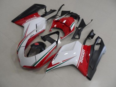 Kit Carenado Inyección Ducati 848 1098 1198 2007-2014 - Rojo Blanco