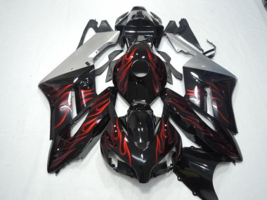 Kit Carenado Moto CBR 1000 RR 2004-2005 - Negro Rojo Llama
