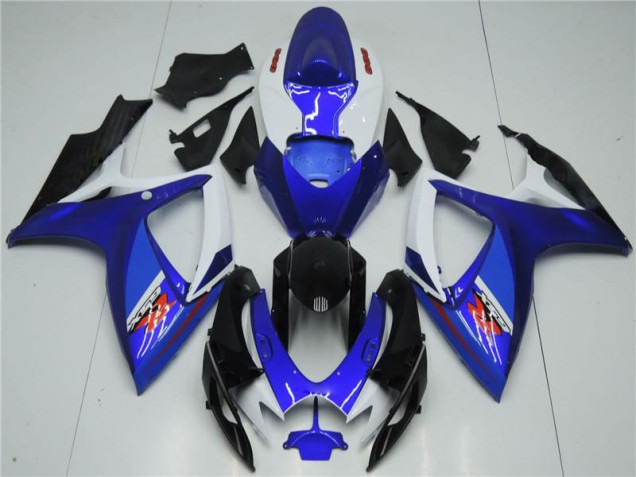 Kit Carenado Moto GSXR 600 / 750 K6 2006-2007 - Blanco Azul