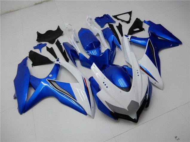 Kit Carenado Moto GSXR 600 / 750 K8 2008-2010 - Blanco Azul Kit Carenado Moto GSXR 600 / 750 K8 2008-2010 - Blanco Azul