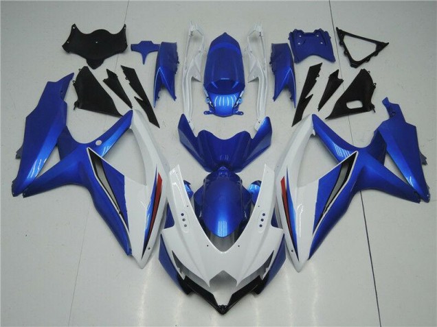 Kit Carenado Moto GSXR 600 / 750 K8 2008-2010 - Blanco Azul Kit Carenado Moto GSXR 600 / 750 K8 2008-2010 - Blanco Azul