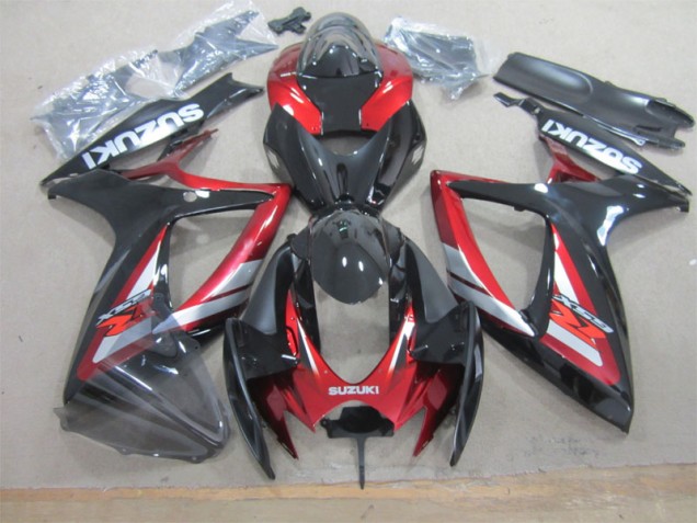 Kit Carenado Moto GSXR 600 K6 2006-2007 - Negro Rojo