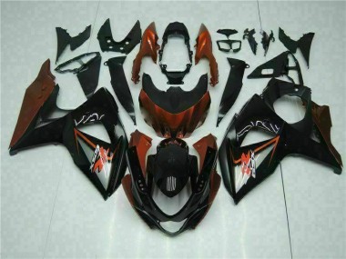 Kit Completo Carenado Moto GSXR 1000 K9 2009-2016 - Marrón Negro