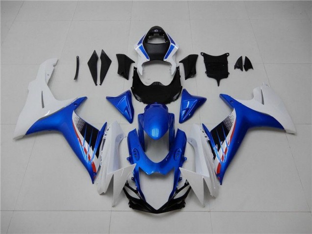 Kit Completo Carenado Moto GSXR 600 / 750 K11 2011-2021 - Azul Blanco Kit Completo Carenado Moto GSXR 600 / 750 K11 2011-2021 - Azul Blanco