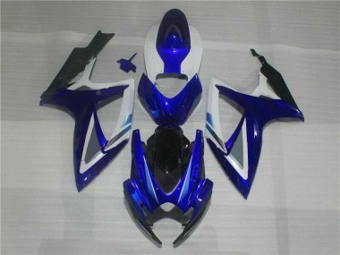 Kit Completo Carenado Moto GSXR 600 / 750 K6 2006-2007 - Azul Blanco