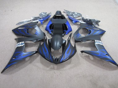 Kit Completo Carenado Moto R6 2003-2005 - Llama azul negra