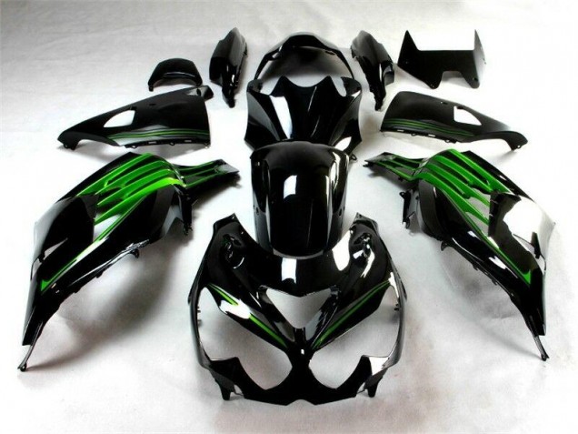Kit Completo Carenado Moto ZX14R ZZR 1400 2012-2021 - Negro Verde Kit Completo Carenado Moto ZX14R ZZR 1400 2012-2021 - Negro Verde