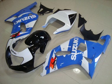 Kits ABS Carenado Motocicleta GSXR 750 K1 K2 K3 2001-2003 - Azul Blanco