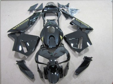 Kits Completo Carenado Moto ABS CBR 600 RR 2003-2004 - Negro Oro Calcomanías