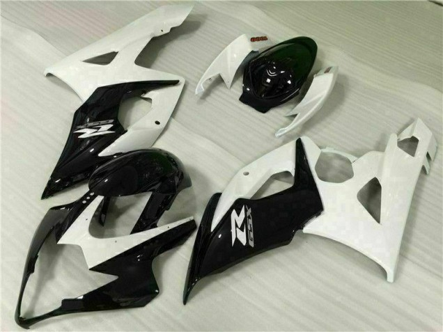 Kits Completo Carenado Moto ABS GSXR 1000 K5 2005-2006 - Blanco Negro