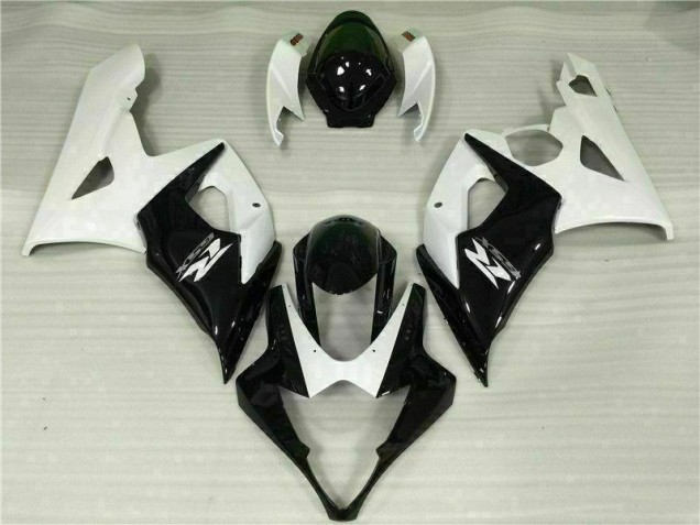 Kits Completo Carenado Moto ABS GSXR 1000 K5 2005-2006 - Blanco Negro