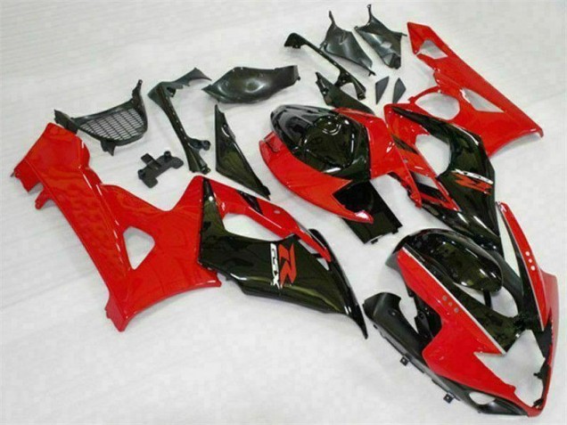Kits Completo Carenado Moto ABS GSXR 1000 K5 2005-2006 - Rojo Negro