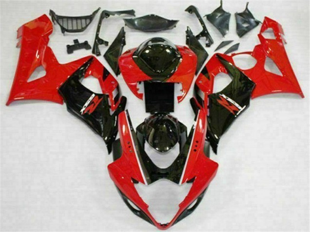 Kits Completo Carenado Moto ABS GSXR 1000 K5 2005-2006 - Rojo Negro