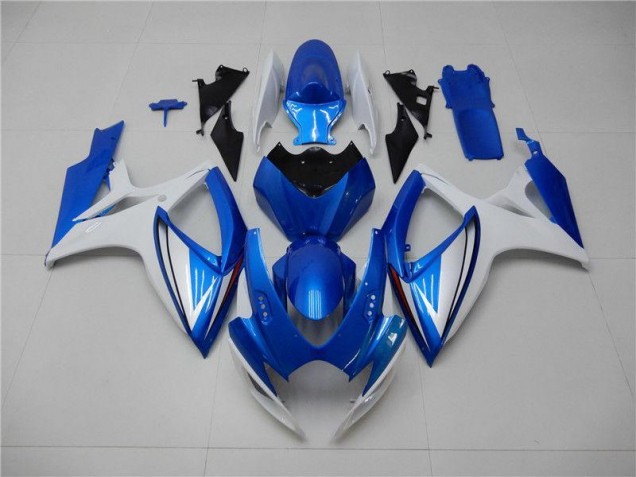 Kits Completo Carenado Moto ABS GSXR 600 / 750 K6 2006-2007 - Azul Blanco