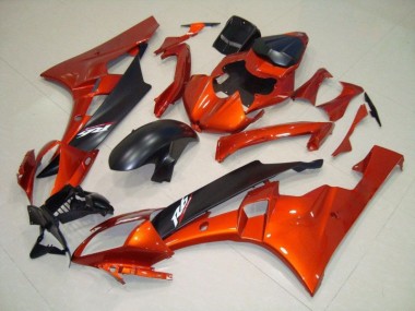 Kits Completo Carenado Moto ABS R6 2006-2007 - Naranja Negro Mate