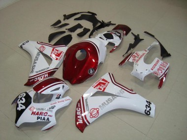 Kits Completo Carenado Moto CBR 1000 RR 2008-2011 - Blanco Rojo HARC Pro PIAA 634