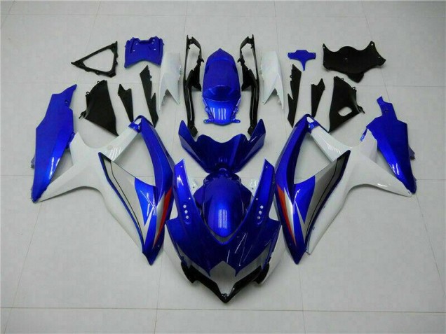 Kits Completo Carenado Moto GSXR 600 / 750 K8 2008-2010 - Azul Blanco