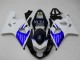 Mejores Carenado Moto Suzuki GSXR 600/750 2004-2005 - Blanco Azul Negro