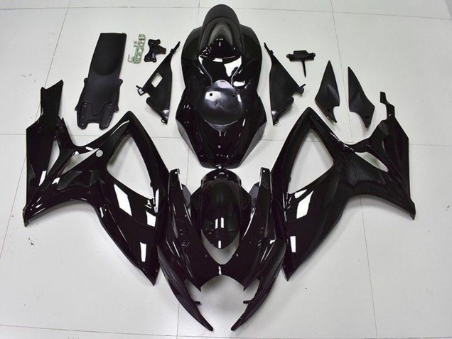 Mejores Carenado Moto Suzuki GSXR 600/750 2006-2007 - Negro Brillante