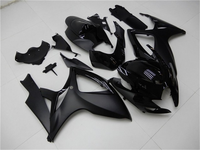 Mejores Carenados Moto Suzuki GSXR 600/750 2006-2007 - Negro Mate Negro Brillante