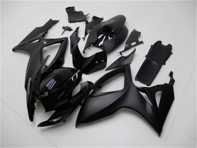Mejores Carenados Moto Suzuki GSXR 600/750 2006-2007 - Negro Mate Negro Brillante