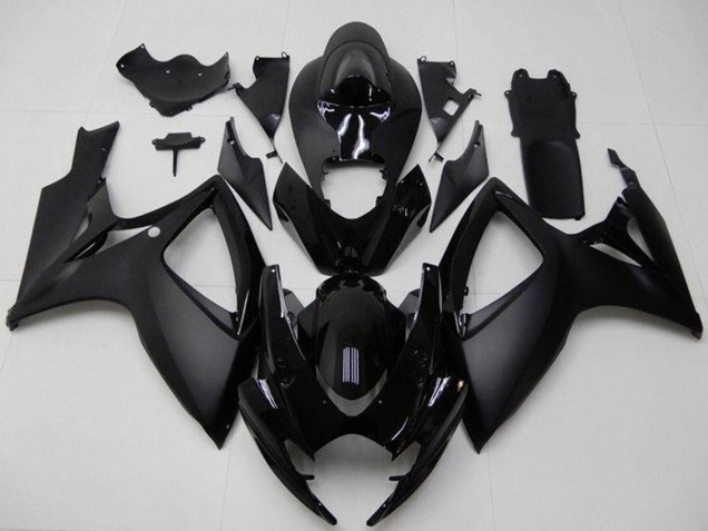 Mejores Carenados Moto Suzuki GSXR 600/750 2006-2007 - Negro Mate Negro Brillante
