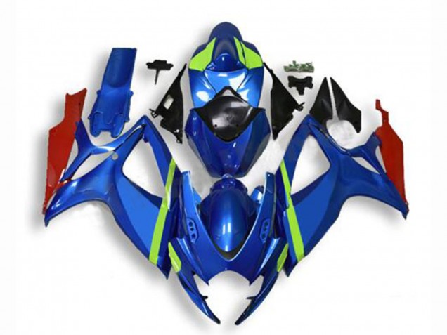 Mejores Carenados Moto Suzuki GSXR 600/750 2006-2007 - Azul Verde Rojo