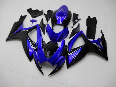 Mejores Carenados Moto Suzuki GSXR 600/750 2006-2007 - Azul Negro Brillante