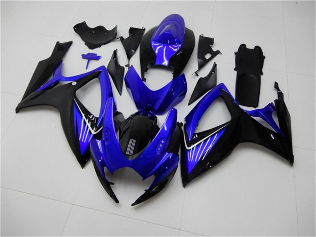 Mejores Carenados Moto Suzuki GSXR 600/750 2006-2007 - Azul Negro Brillante