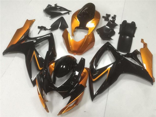 Mejores Carenados Moto Suzuki GSXR 600/750 2006-2007 - Naranja Negro Brillante