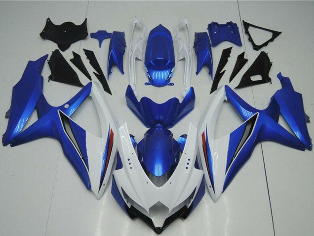 Mejores Carenados Moto Suzuki GSXR 600/750 2008-2010 - Blanco Azul