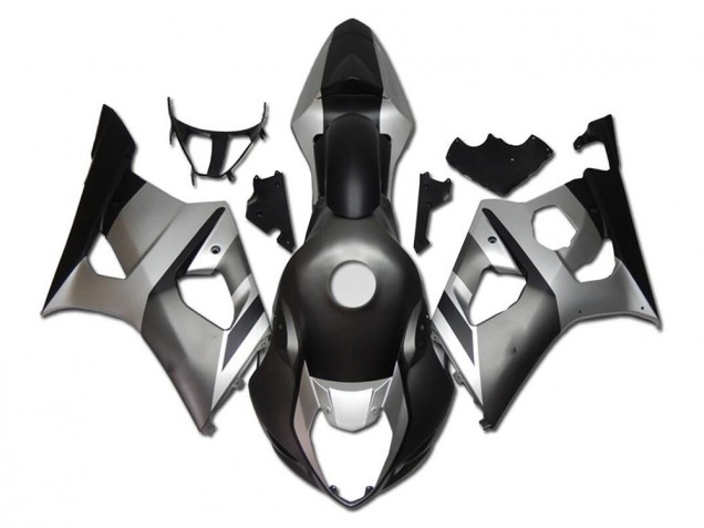 Mejores Carenados Moto Suzuki GSXR 1000 2003-2004 - Plata Gris Negro