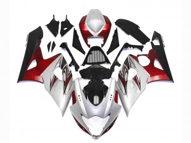 Mejores Kits Carenado Moto Suzuki GSXR 1000 2005-2006 - Plata Rojo Negro
