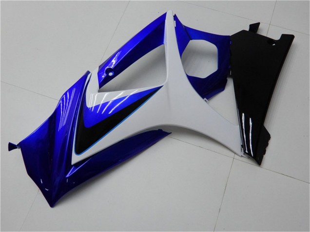 Mejores Carenados Moto Suzuki GSXR 1000 2007-2008 - Blanco Azul Negro No Calcomanía