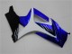 Mejores Carenados Moto Suzuki GSXR 1000 2007-2008 - Blanco Azul Negro No Calcomanía