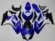 Mejores Carenados Moto Suzuki GSXR 1000 2007-2008 - Blanco Azul Negro No Calcomanía