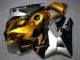 Mejores Carenado Moto Honda CBR600RR 2003-2004 - Plata Oro Negro Brillante