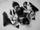 Mejores Carenados Moto Honda CBR600RR 2003-2004 - Plata Negro Brillante Raya
