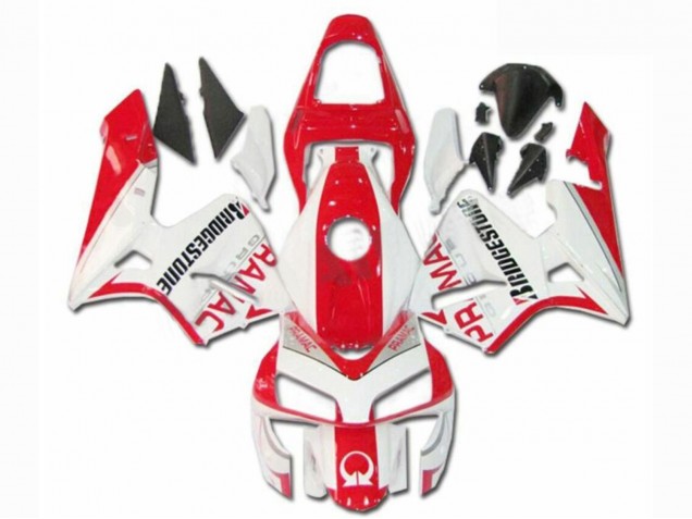 Mejores Carenados Moto Honda CBR600RR 2003-2004 - Blanco Rojo Pramac Bridgestone