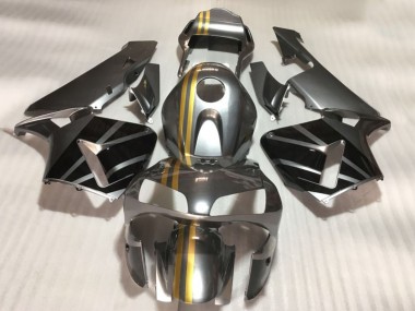 Mejores Carenados Moto Honda CBR600RR 2003-2004 - Plata Oro Negro Brillante