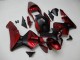 Mejores Carenados Moto Honda CBR600RR 2003-2004 - Rojo Negro Mate Raya