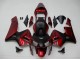 Mejores Carenados Moto Honda CBR600RR 2003-2004 - Rojo Negro Mate Raya